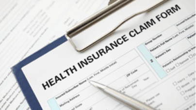 Clipboard of health insurance 