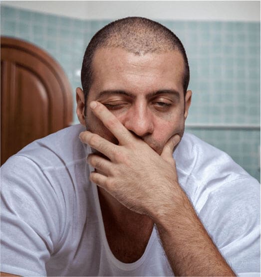 Man recovering from addiction