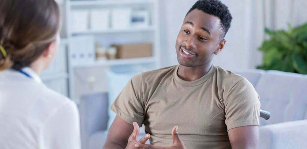 Man talking about depression