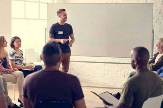Man talking to a group